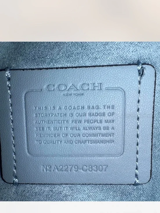 Coach Lonnie blue signature jacquard blue crossbody - Picture 7 of 7